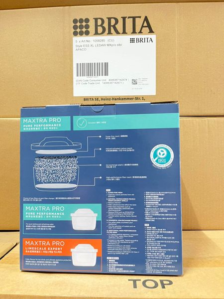 Bình lọc nước BRITA Style Essential XL Stone Blue 3.6L (có sẵn 1 lõi lọc Maxtra Pro 150L)