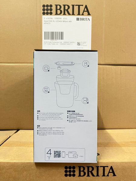 Bình lọc nước BRITA Style Essential XL White 3.6L (có sẵn 1 lõi lọc Maxtra Pro 150L)