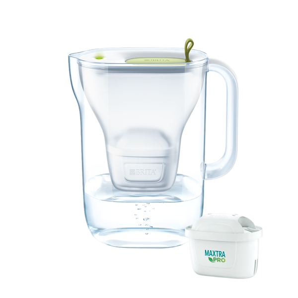 Bình lọc nước BRITA Style Lime 2.4L (có sẵn 1 lõi lọc Maxtra Pro & SmartLight) - No box
