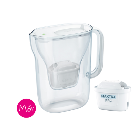 Bình lọc nước BRITA Style Essential White 2.4L (có sẵn 1 lõi lọc Maxtra Pro 150L)