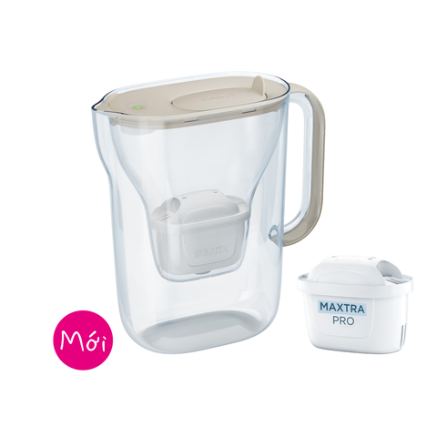 Bình lọc nước BRITA Style Essential Sand 2.4L (có sẵn 1 lõi lọc Maxtra Pro 150L)