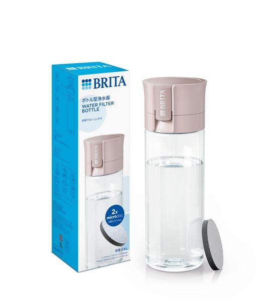 Bình lọc nước BRITA Vital Mauve-Rose 600ml (có sẵn 2 đĩa lọc Micro Disc)