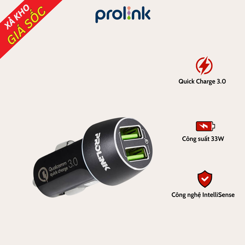 Sạc Ô Tô Prolink PCC23601 – Sạc Nhanh QC 3.0, Thiết Kế Gọn Nhẹ, Giá Tốt