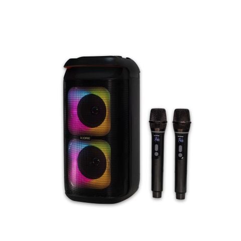 Bộ Loa Karaoke iCore ISM8 Kèm 2 Micro Bluetooth – Âm Thanh Cực Đỉnh, Giá Cực Hời!