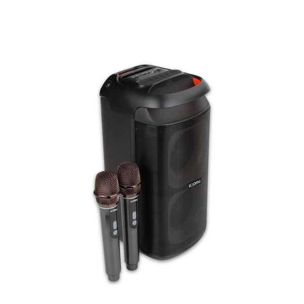 Bộ Loa Karaoke iCore ISM8 Kèm 2 Micro Bluetooth – Âm Thanh Cực Đỉnh, Giá Cực Hời!