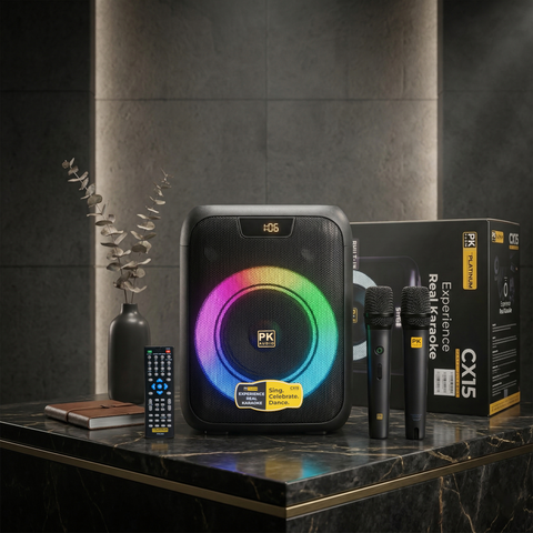 Loa Karaoke Xách Tay The Platinum CX15 – Âm Thanh Mạnh Mẽ 300W, LED RGB Party, Kết Nối HDMI ARC