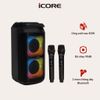 Bộ Loa Karaoke iCore ISM8 Kèm 2 Micro Bluetooth – Âm Thanh Cực Đỉnh, Giá Cực Hời!