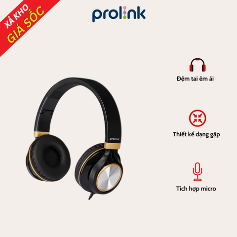 Tai Nghe Chụp Tai Prolink PHC1002E – Âm Thanh Tròn Đầy, Thiết Kế Gập Gọn, Giá Rẻ Chính Hãng