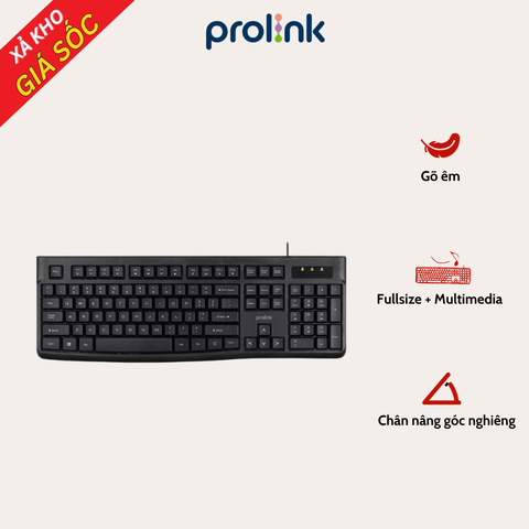 Bàn Phím Có Dây Prolink PKCM-2007 – Thiết Kế Tinh Tế, Gõ Êm, Giá Rẻ Chính Hãng