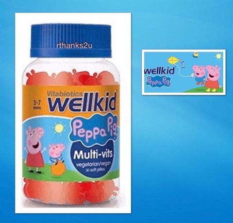 30 Viên Kẹo dẻo bổ sung Multi Vitamins Vitabiotics Wellkid 3-7 years (Bill Anh)