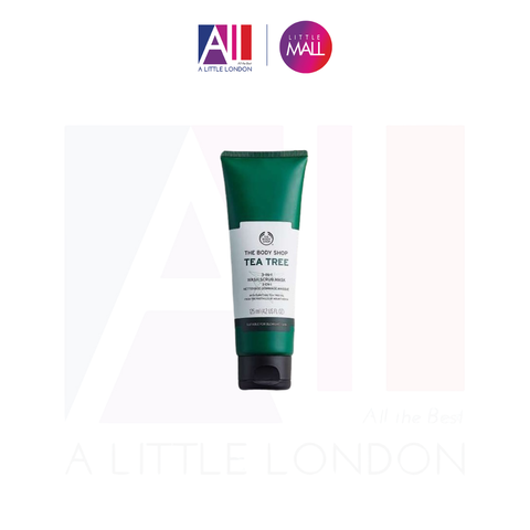 Sữa rửa mặt, tẩy da chết và mặt nạ The Body Shop Tea Tree 3-in-1 Wash Scrub and Mask 125ml (Bill Anh)