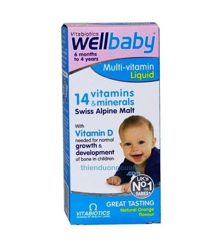 [CẬN DATE] Siro bổ sung Vitamin tổng hợp Vitabiotics Wellbaby 14 Vitamin Minerals - 150ml T8.27 (Bill Anh)