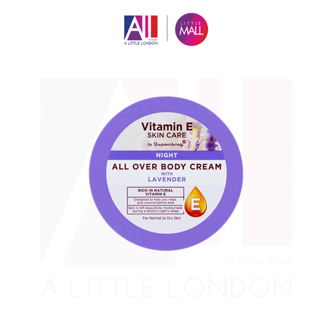 Dưỡng thể Superdrug Vitamin E Night All Over Body Cream With Lavender 300ml (Bill Anh)