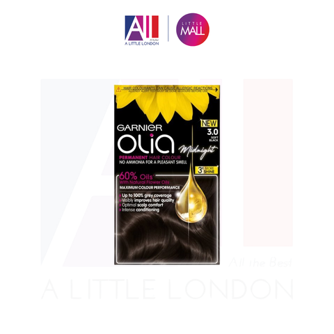 Thuốc nhuộm tóc Garnier Olia Permanent Hair Colour 3.0 Soft Black (Bill Anh)
