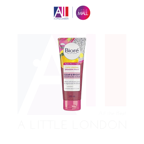 Tẩy da chết Biore Yuzu Lemon + Dragon Fruit Clear & Bright Resurfacing Scrub 100ml (Bill Anh)