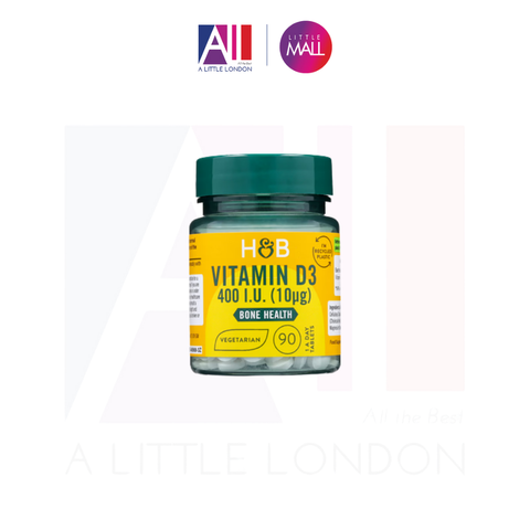 90 Viên uống bổ sung Vitamin D Holland & Barrett Vitamin D3 400 I.U (Bill Anh)