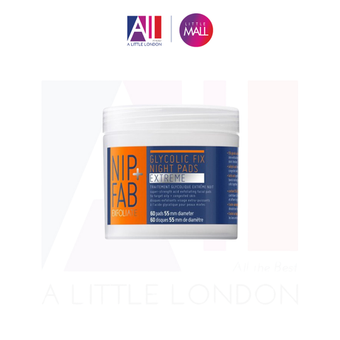Giấy tẩy da chết AHA BHA và chống lão hoá ban đêm Nip + Fab Glycolic Fix Night Pads Extreme 60 miếng (Bill Anh)