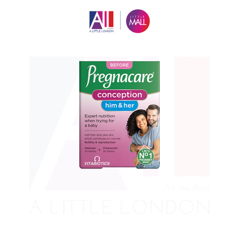 Vitamin tăng khả năng thụ thai Vitabiotics Pregnacare Him and Her Conception - 60 viên (Bill Anh)