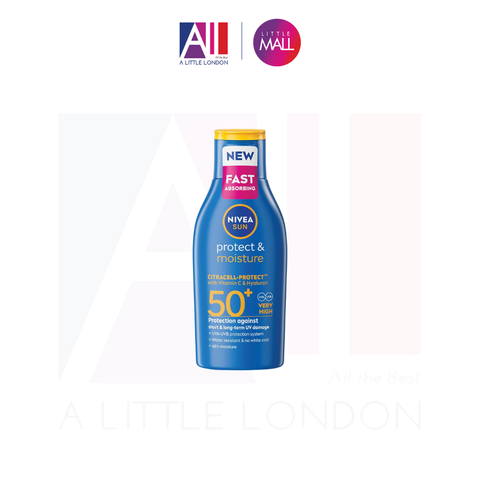 Kem chống nắng, chống nước Nivea Sun Protect Moisture SPF50+ Very High Sun Lotion 100ml (Bill Anh)