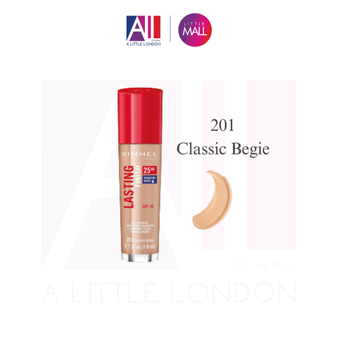 Kem nền Rimmel Lasting Finish 25 Hour Foundation - 201 Classic Beige (Bill Anh)