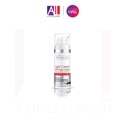Kem dưỡng sáng da Bielenda Light Cream With Triple Action of Acid AHA and PHA 50ml (Bill Anh)