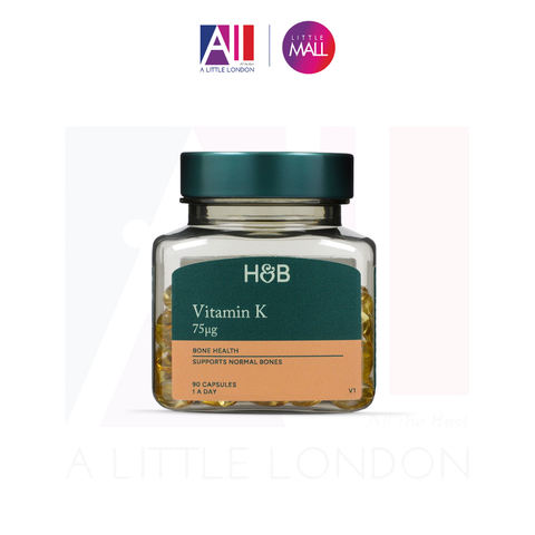 90 Viên uống bổ sung Vitamin K2 Holland & Barrett Vitamin K 75mg (Bill Anh)