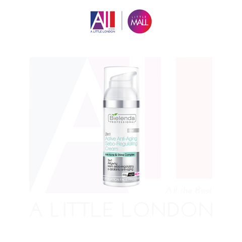 Kem dưỡng trị mụn và sáng da Bielenda 2in1 Active Anti Aging Sebo Regulating Cream 50ml (Bill Anh)