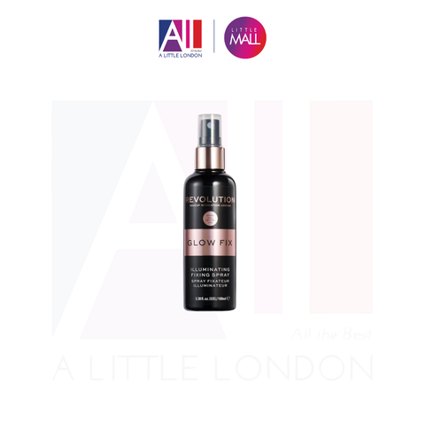 Xịt cố định lớp trang điểm và bắt sáng Revolution Glow Fix Illuminating Fixing Spray 100ml (Bill Anh)