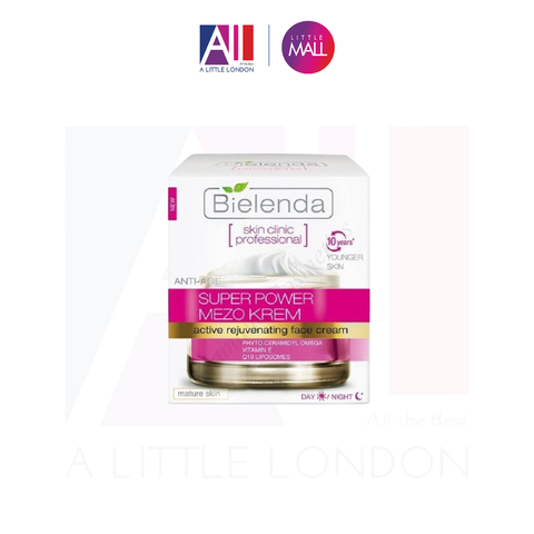 Kem dưỡng chống lão hóa Bielenda Super Power Mezo Cream Skin Appears Rejuvenated 30ml (Bill Anh)
