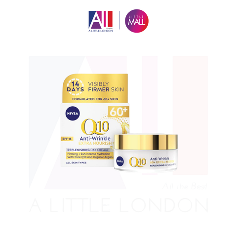 Kem dưỡng ngày chống lão hoá mạnh Nivea Q10 Power Anti Wrinkle + Replenishing Day Cream 60+ SPF 15 - 50ml (Bill Anh)