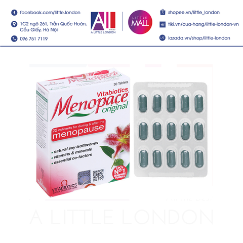 30 viên uống Vitabiotics Menopace Original (Bill Anh)