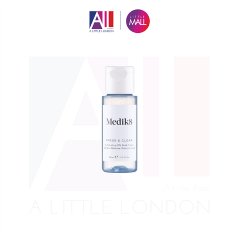 [KHÔNG VỎ] Nước hoa hồng Medik8 Press & Clear - Exfoliating 2% BHA Clarifying Tonic 30ml (Bill Anh)