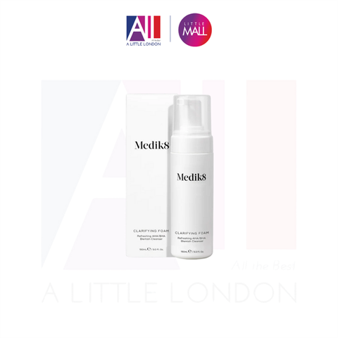 Sữa rửa mặt Medik8 Clarifying Foam Oil Free Aha/Bha Blemish Cleanser 150ml (Bill Anh)