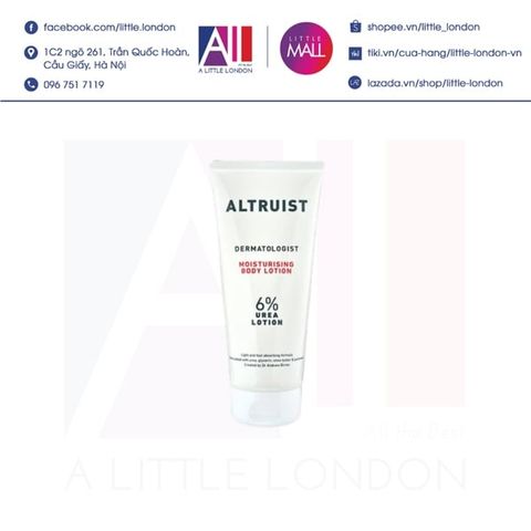 Kem dưỡng cấp ẩm phục hồi da khô Altruist Dermatologist Moisturising Body Lotion 6% Urea 200ml (Bill Anh)