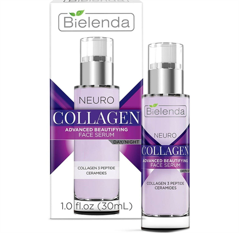 [CẬN DATE]Tinh chất chống lão hóa Bielenda Neuro Collagen Advanced Beautifying Face Serum Day Night 30ml T10/26(Bill Anh)