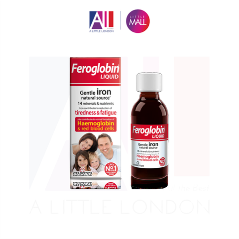 [RÁCH VỎ] Siro bổ máu bổ sung sắt Vitamin tổng hợp Vitabiotics Feroglobin Gentle Iron 14 Vitamin Minerals & Nutrients - 200ml (Bill Anh)