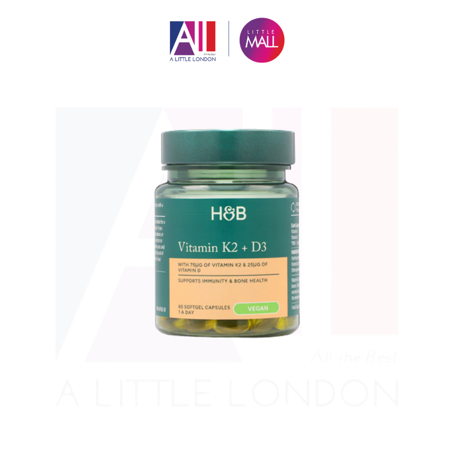60 Viên uống bổ sung Vitamin K2 + D3 Holland & Barrett Vitamin K 75mg (Bill Anh)