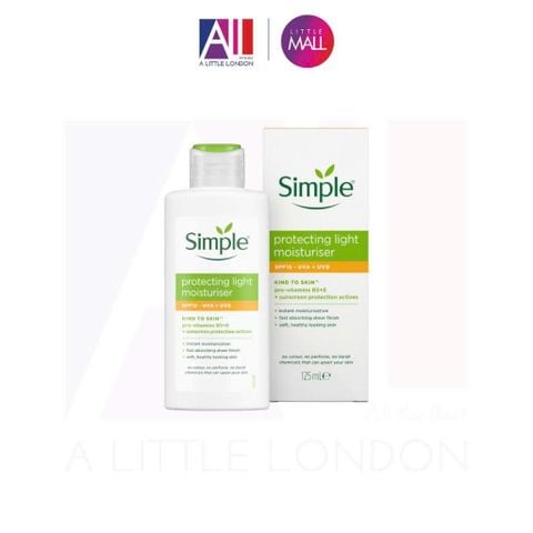 [RÁCH VỎ] Kem dưỡng chống nắng Simple Kind To Skin Protecting Light Moisturizer SPF15 125ml (Bill Anh)