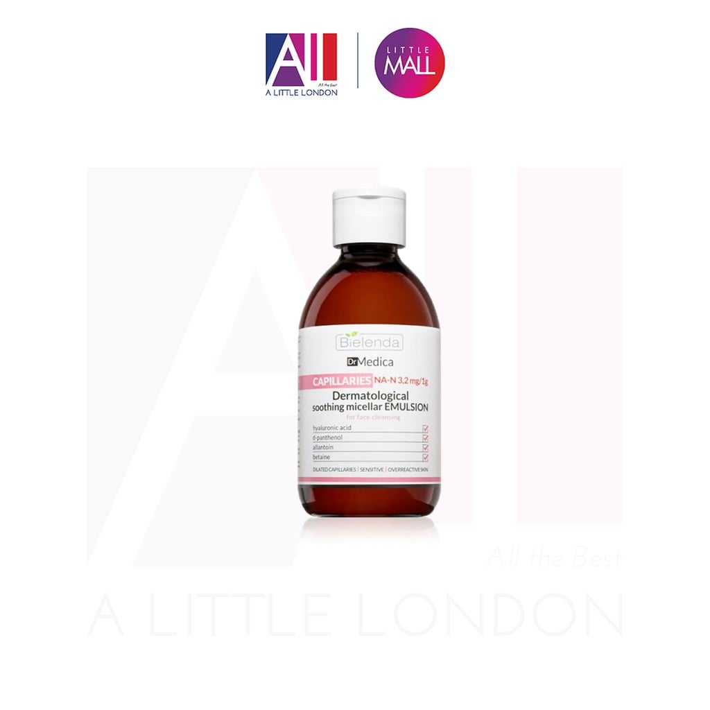[CẬN DATE] Sữa rửa mặt, tẩy trang Bielenda Dr Medica Capillaries Dermatological Soothing Micellar Emulsion 250ml HSD 11/2026 (Bill Anh)