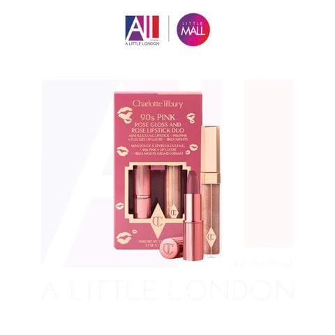 Set son Charlotte Tilbury 90s Pink Rose Gloss and Rose Lipstick Duo (Bill Anh)