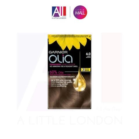 [RÁCH VỎ]Thuốc nhuộm tóc Garnier Olia Permanent Hair Colour 6.0 Light Brown (Bill Anh)