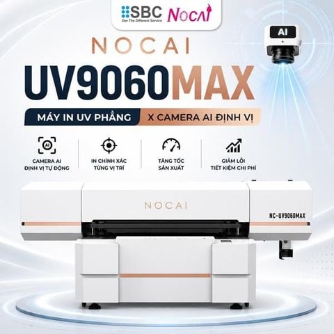 Máy in UV phẳng Nocai UV9060MAX Camera AI định vị