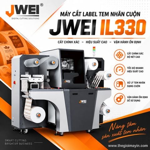 Máy bế cắt tem nhãn label JWEI IL330