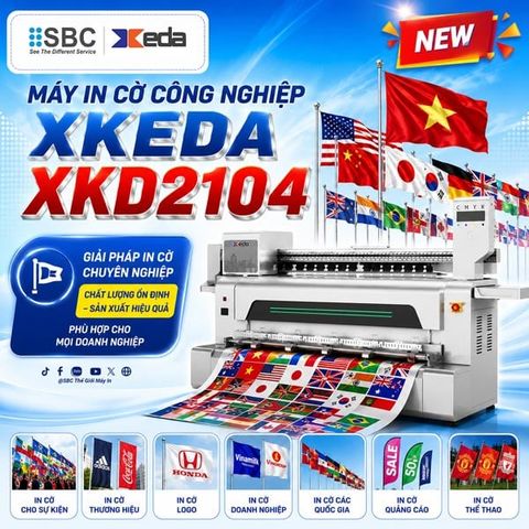 Máy in cờ công nghiệp khổ 2m1 Xkeda XKD2104