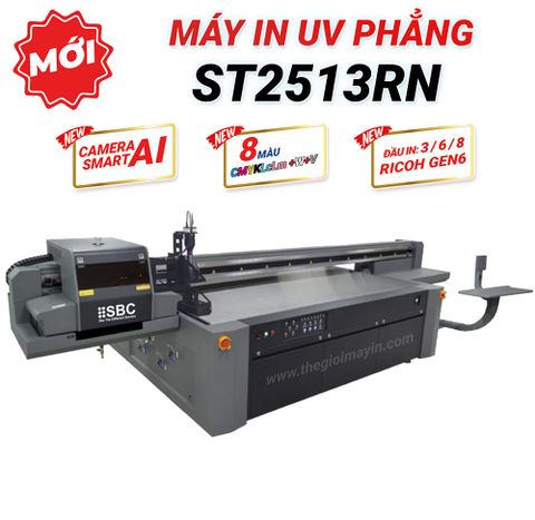 Máy In UV Phẳng ST 2513RN Camera AI Định Vị
