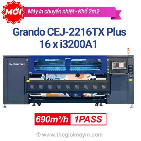Máy in chuyển nhiệt 2m2 Grando CEJ-2216TX Plus (16 đầu phun i3200)