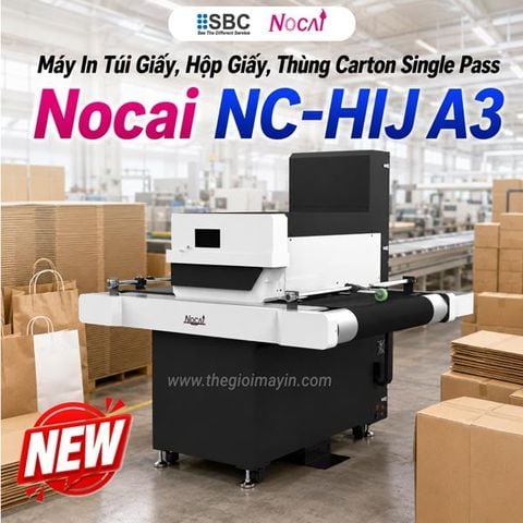 Máy In Túi Giấy, Hộp Giấy, Thùng Carton Single Pass Nocai NC-HIJ A3
