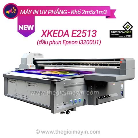 Máy in UV phẳng Xkeda E2513 đầu I3200