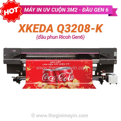 Máy in UV cuộn Xkeda 3m2 đầu Ricoh Gen 6