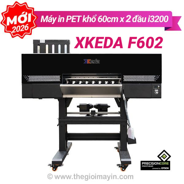 Máy in Pet chuyển nhiệt khổ 60cm 2 đầu phun Xkeda F602 – Công ty
